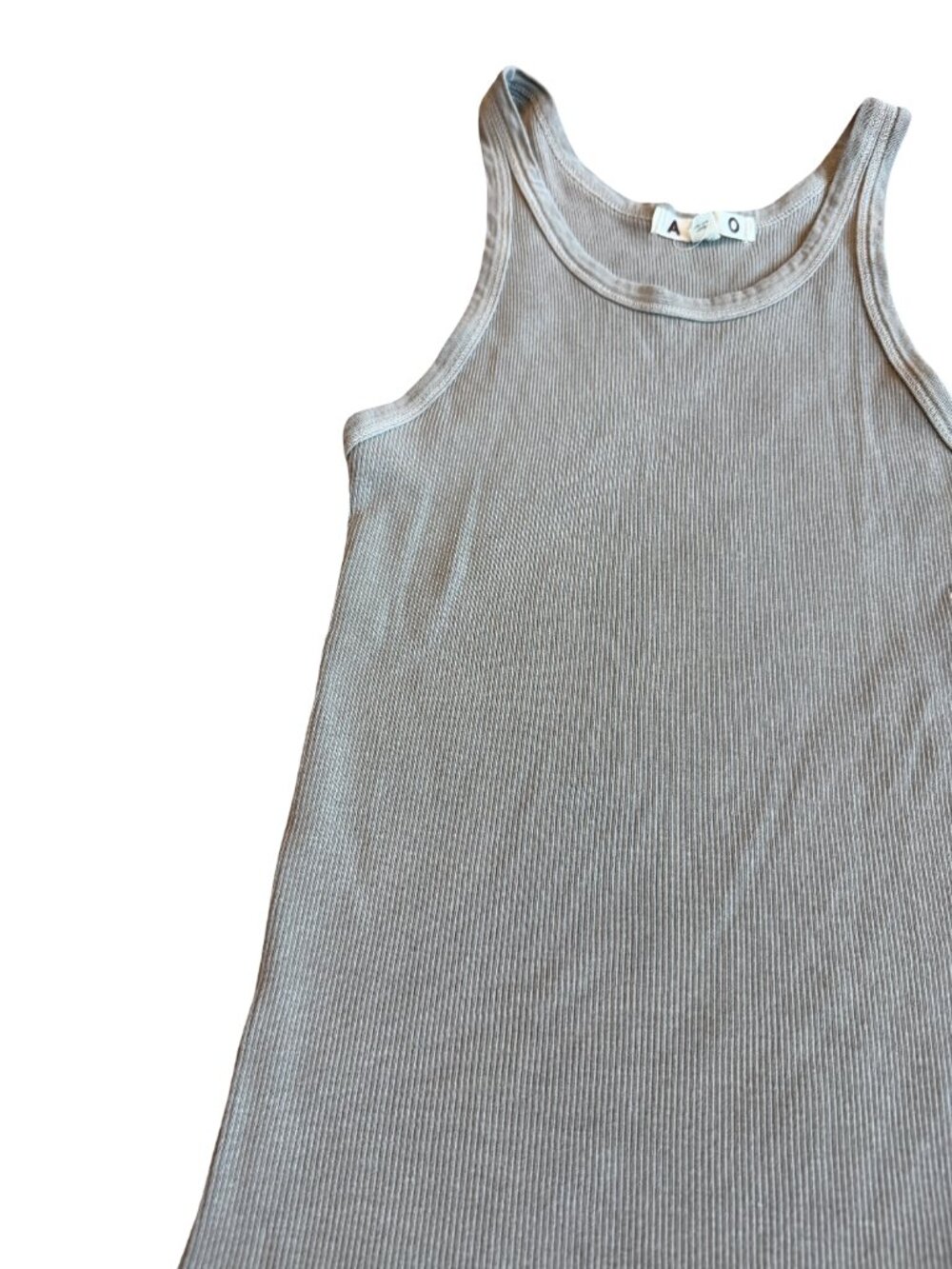 AMO Beige Ribbed Tank Top - Picture 3 of 14
